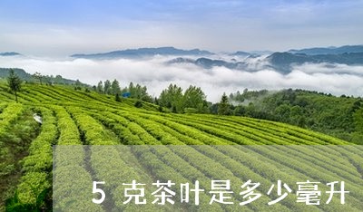 5克茶叶是多少毫升/2023042591693