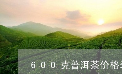 600克普洱茶价格表/2023062251594