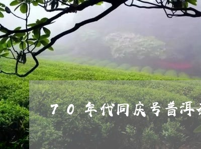 70年代同庆号普洱茶/2023061766269