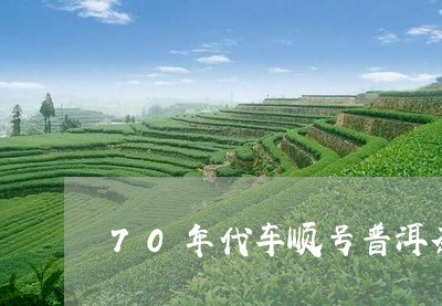 70年代车顺号普洱茶/2023072270394