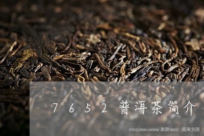 7652普洱茶简介/2023070904937