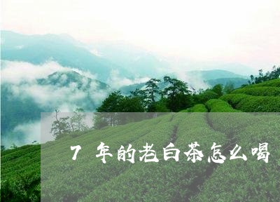 7年的老白茶怎么喝/2023071346138