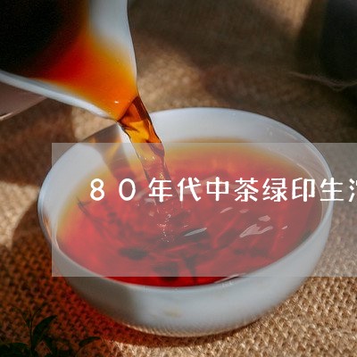 80年代中茶绿印生沱/2023092095837