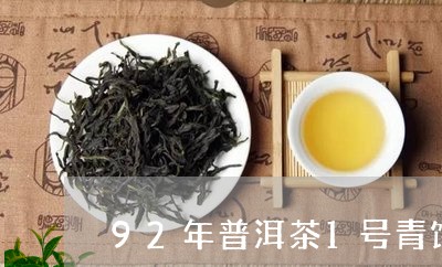 92年普洱茶1号青饼/2023061684171