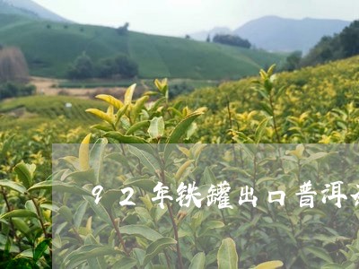 92年铁罐出口普洱茶/2023100669804