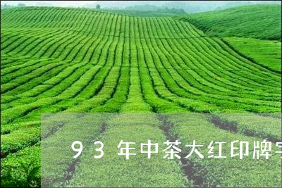 93年中茶大红印牌字/2023071500814