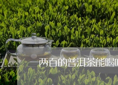 一两百的普洱茶能喝吗/2023092595936