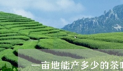 一亩地能产多少的茶叶/2023061148150