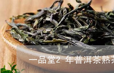 一品堂2年普洱茶熟茶/2023072247251