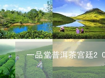 一品堂普洱茶宫廷2006年熟茶/2023060274937