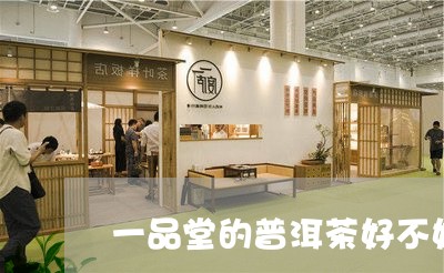 一品堂的普洱茶好不好/2023061473937