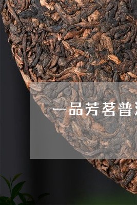 一品芳茗普洱茶价格多少/2023112816362