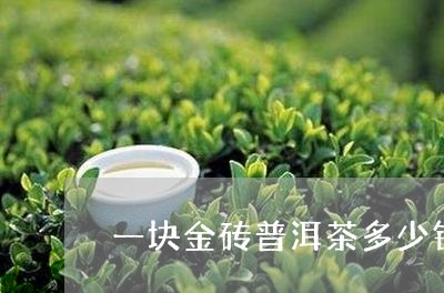 一块金砖普洱茶多少钱/2023061524837