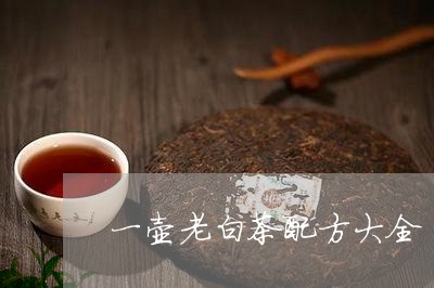 一壶老白茶配方大全/2023121596158