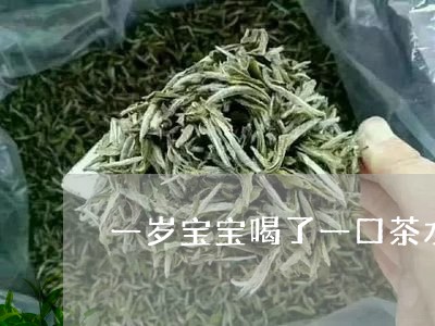 一岁宝宝喝了一口茶水/2023060840481