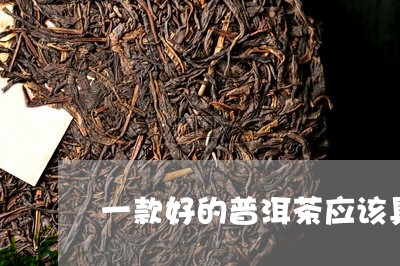 一款好的普洱茶应该具备什么特征/2023060274725