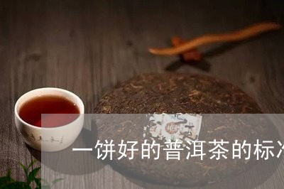 一饼好的普洱茶的标准/2023092981516