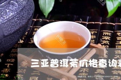 三亚普洱茶价格查询表及图片/2023082850582