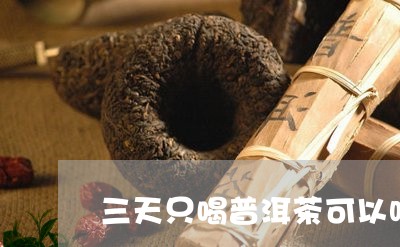 三天只喝普洱茶可以吗/2023092695059