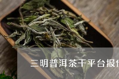 三明普洱茶干平台报价/2023092795008