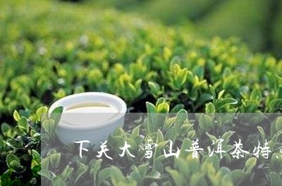 下关大雪山普洱茶特点/2023062483728