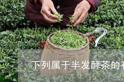 下列属于半发酵茶的有/2023071571724