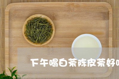 下午喝白茶陈皮茶好吗/2023092661714