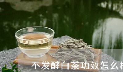 不发酵白茶功效怎么样呀/2023063008268