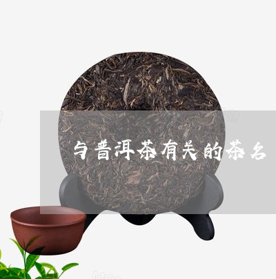 与普洱茶有关的茶名/2023071088393