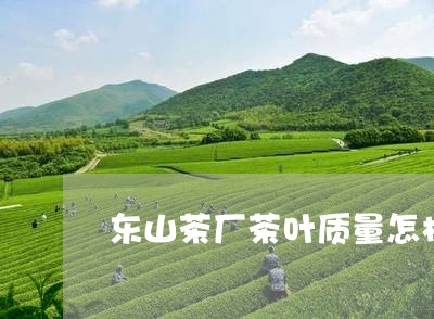 东山茶厂茶叶质量怎样/2023092353928