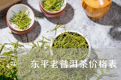 东平老普洱茶价格表/2023120470837