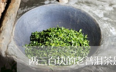 两三百块的老普洱茶是真的吗/2023052875036