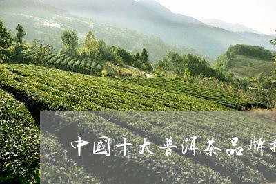 中国十大普洱茶品牌排行榜及价格/2023060251516