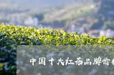 中国十大红茶品牌价格/2023071594058