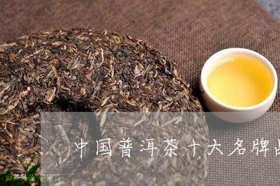 中国普洱茶十大名牌品牌排名/2023052821737