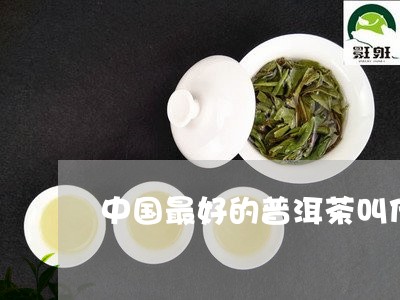 中国最好的普洱茶叫什么名字好听/2023060274928