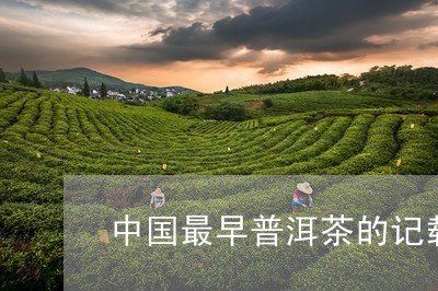 中国最早普洱茶的记载/2023080275058