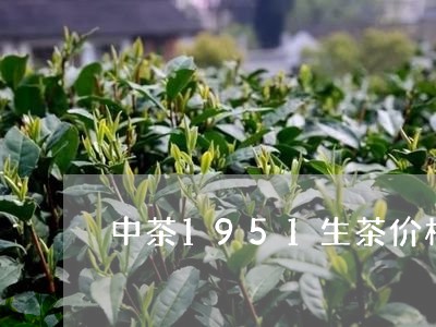 中茶1951生茶价格/2023061182616