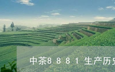 中茶8881生产历史/2023071584940