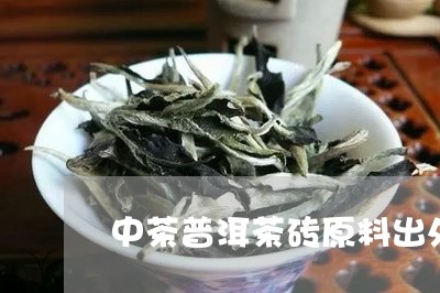 中茶普洱茶砖原料出处/2023062405251