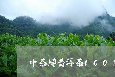 中茶牌普洱茶100克/2023080393826