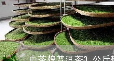 中茶牌普洱茶3公斤砖/2023062105725