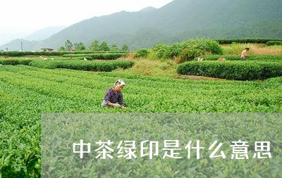 中茶绿印是什么意思/2023042285159