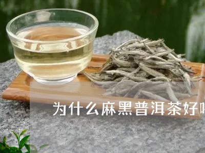 为什么麻黑普洱茶好喝呢/2023081459383