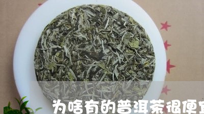 为啥有的普洱茶很便宜/2023080216169