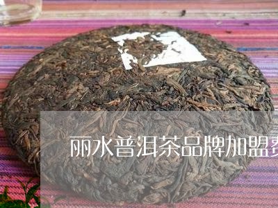 丽水普洱茶品牌加盟费多少钱/2023052993369