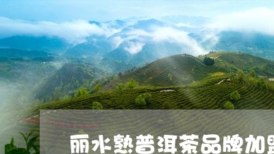 丽水熟普洱茶品牌加盟/2023092554272