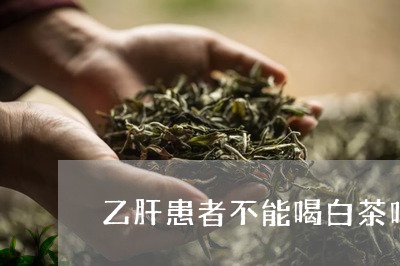 乙肝患者不能喝白茶吗/2023092680581