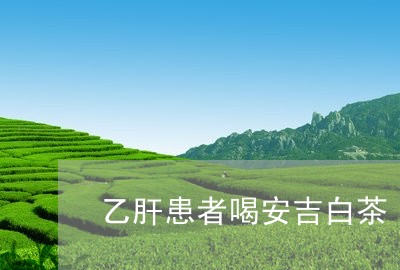 乙肝患者喝安吉白茶/2023071503037