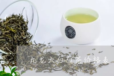 九龙大白白茶价格表/2023121618159